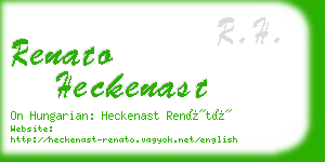 renato heckenast business card